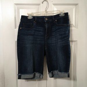 Loft Curvey Bermuda Denim Shorts Size 8